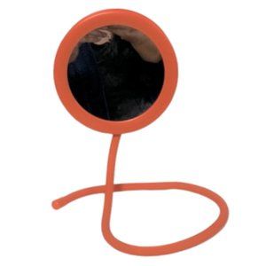 Adjustable Mirror Double Sided Magnified- 5.5" Diameter Orange